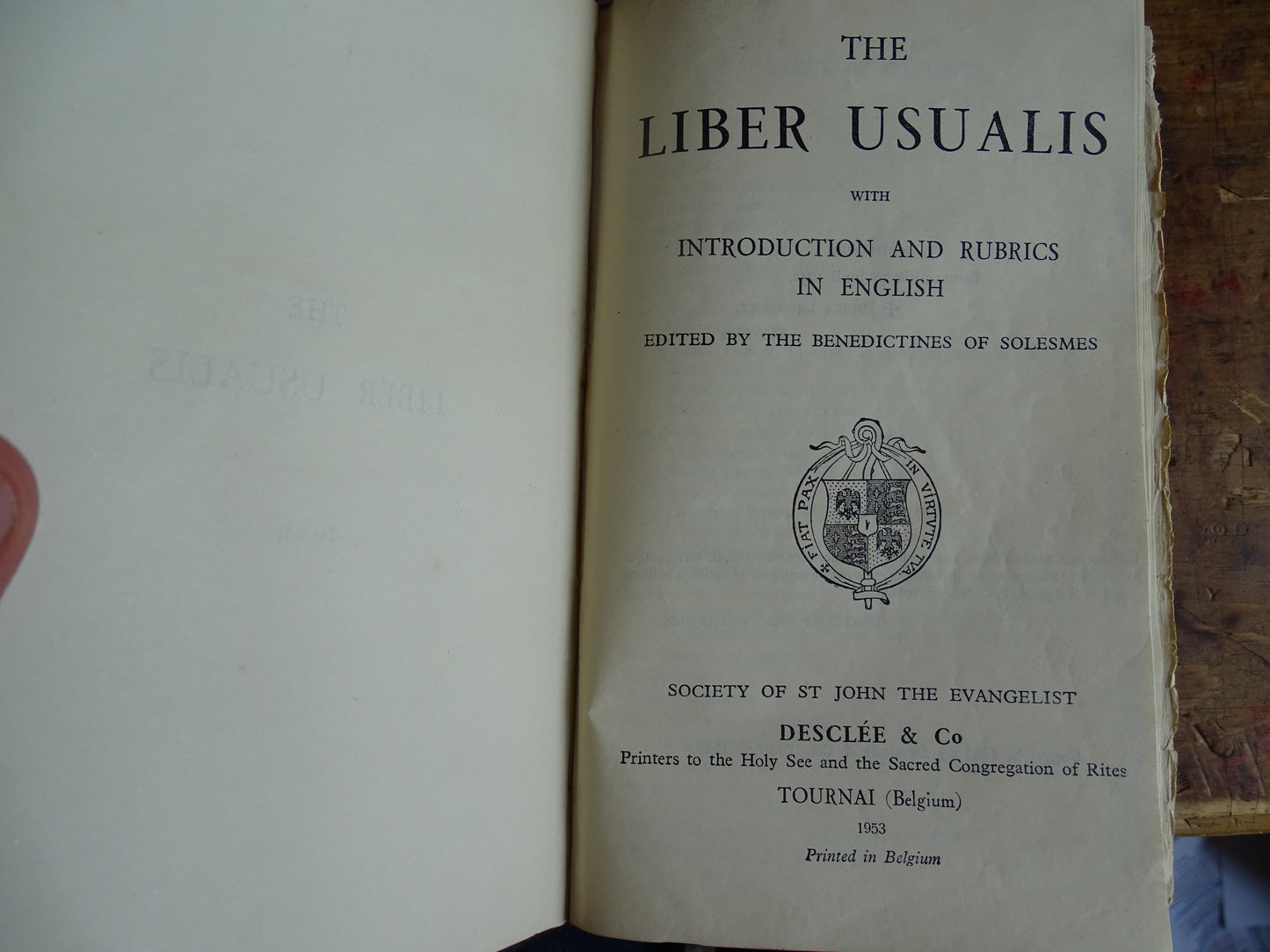 1953 Liber Usualis