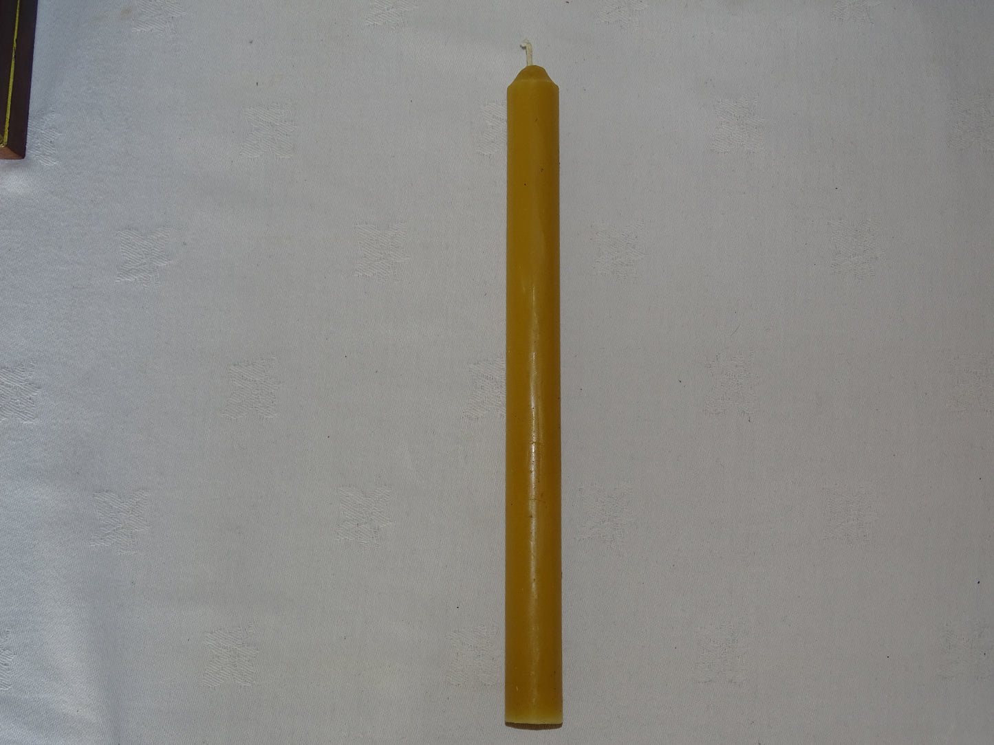 Handmade beeswax candle