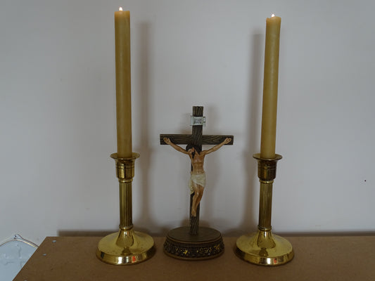 Handmade beeswax candle